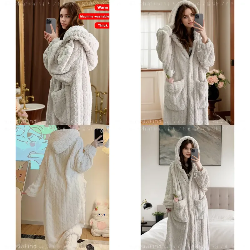 Women's Flannel Robe Autumn Wi - đánh giá và giá Bathrobe