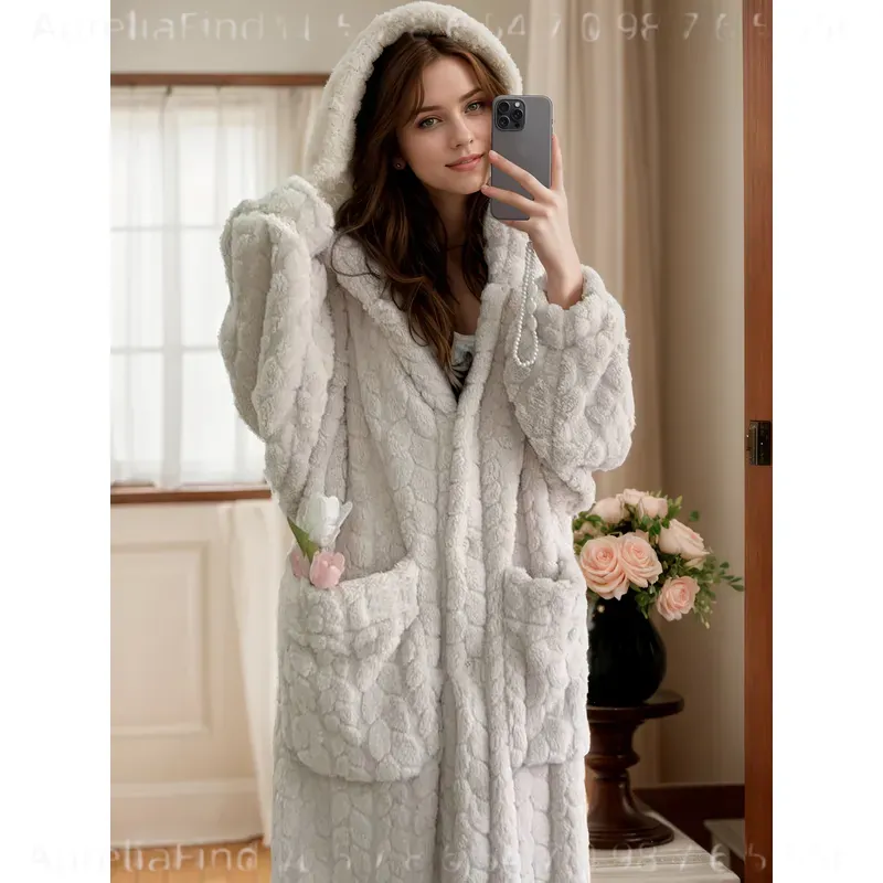 Women's Flannel Robe Autumn Wi - đánh giá và giá Bathrobe